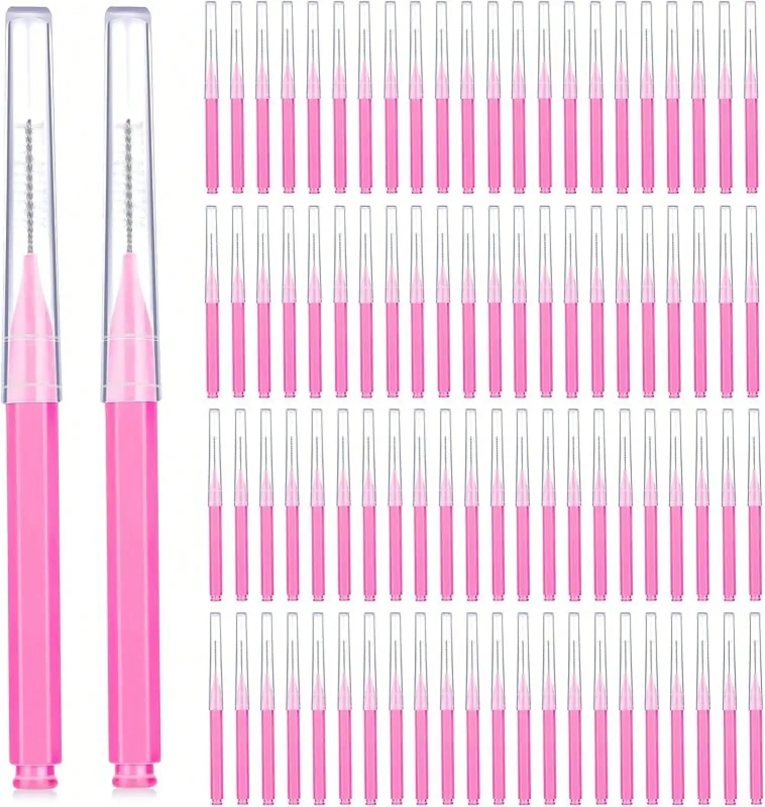 

100Pcs Interdental Brush Toothpick Dental Tooth Flossing Head Oral Dental Hygiene Flosser Toothpick Cleaners Tooth Cleaning Tool