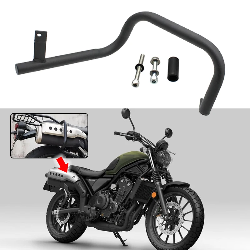 

Motorcycle Exhaust Pipe Guard Bumper Protection Muffler Crash Bar For Honda CL300 CL500 CL 300 500 cl cl300 cl500 2023 2024