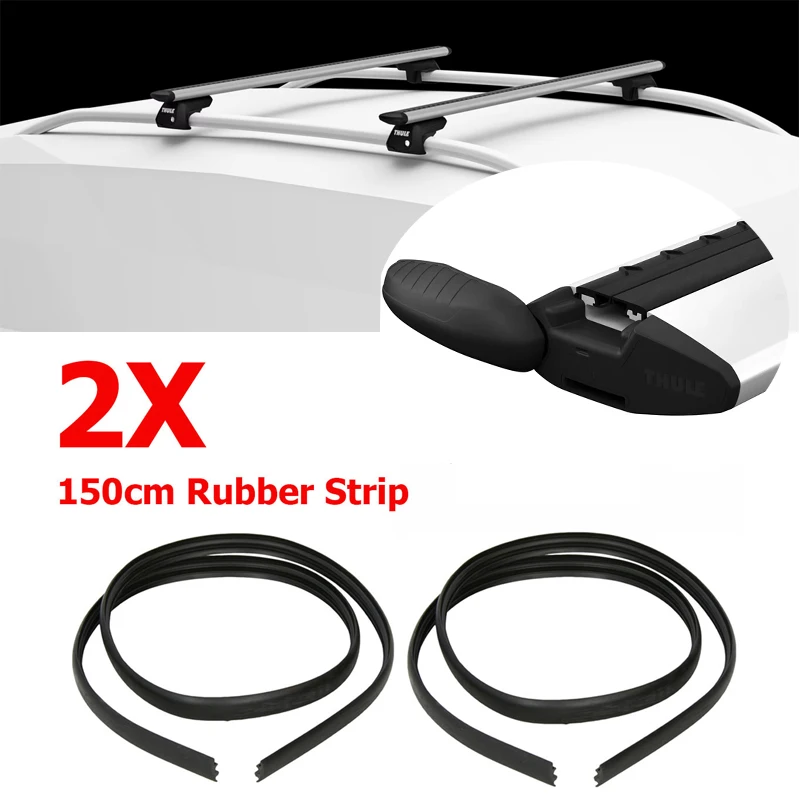 2pcs Rubber Sealing Strip Replacement for Thule T-slot Seal Rubber Strip
