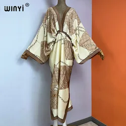 Dress New Fashion Abaya Maxi Dress Dashiki Tunics Africa Kimono Kaftan Mujer Vestido Caftan swimsuit woman boho print clothing