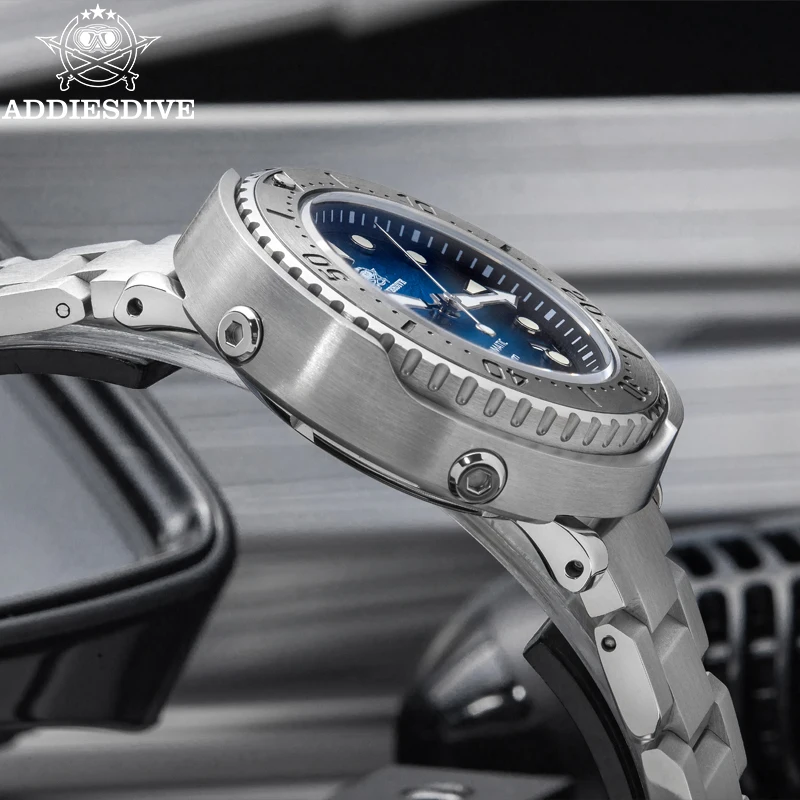 ADDIESDIVE Luxury Automatic Wristwatches Sea Dial Sapphire NH35A Mechanical Watch 30bar Waterproof BGW9 Luminous Diving Watches