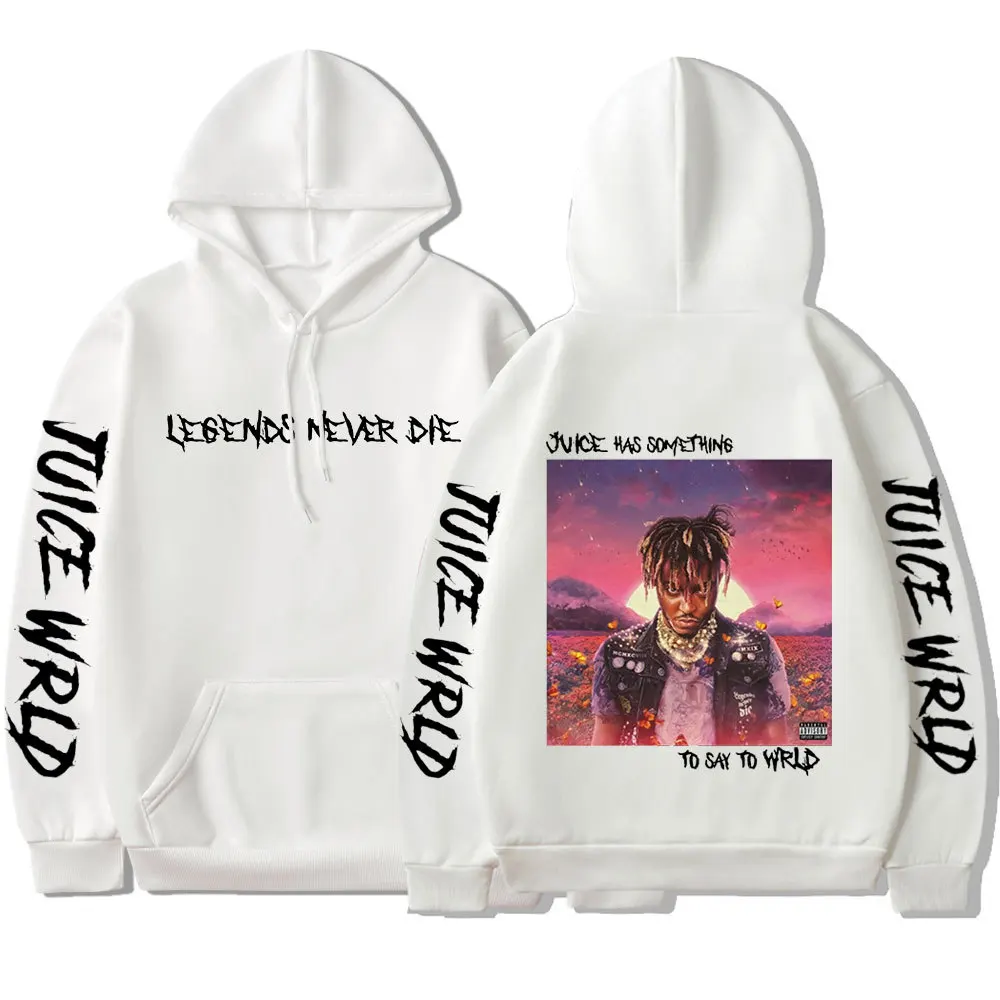 Juice WRLD Hoodies Men Women Hooded Sweatshirts Fashion Hip Hop Casual Pullovers Autumn Boys Girls Black Streetwear Juicewrld