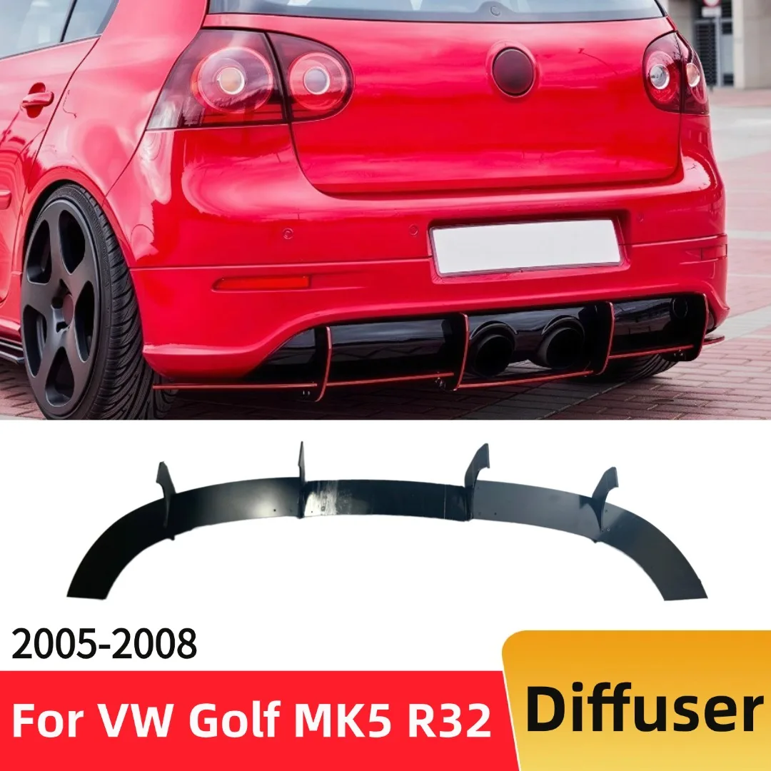 

Sport Rear Diffuser Bumper Spoiler For VW Golf MK5 R32 2005-2008 Cover Guard Lip Splitter ABS Tuning Accessories Trim Body Kit