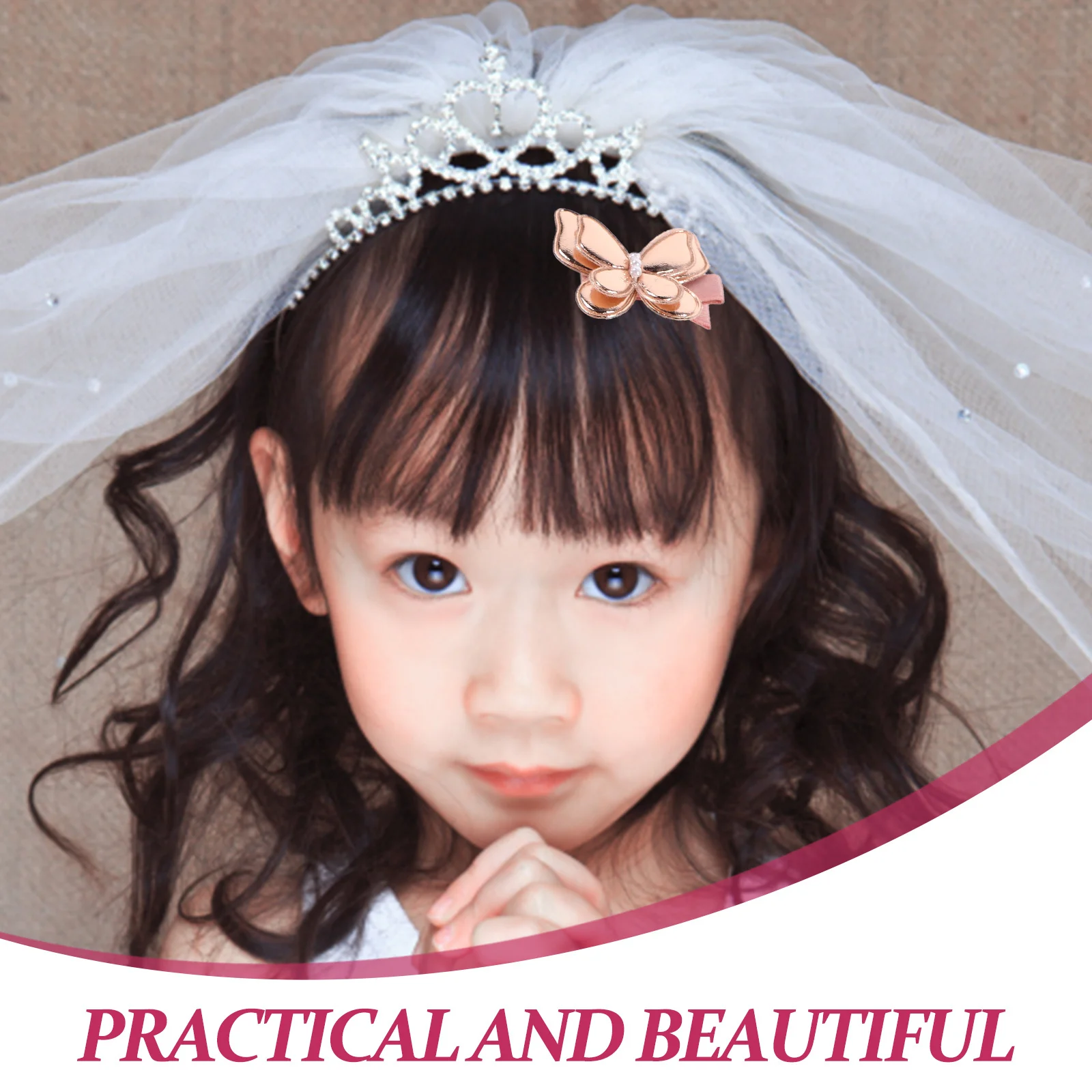 

10 pcs Cute Bow Hair Clips Butterfly Flower Floral Small Compact Design Styling Decorative Hair Accessories For