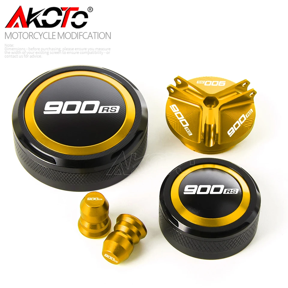

Front Rear Brake Fluid Reservoir Cover Engine Oil Filler Tire Valve Cap FOR KAWASAKI Z900RS Z948RS Z900 RS Z 900 RS Cafe 18-25