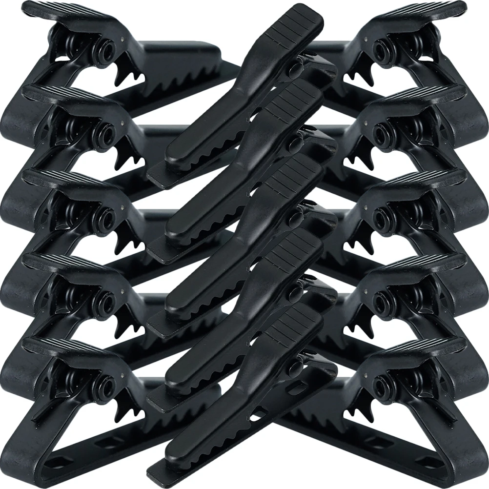 

15pcs Microphone Clips Adjustable Holder for Mini Black Stand Universal Lavalier Mic Accessories Cloth Collar Iron