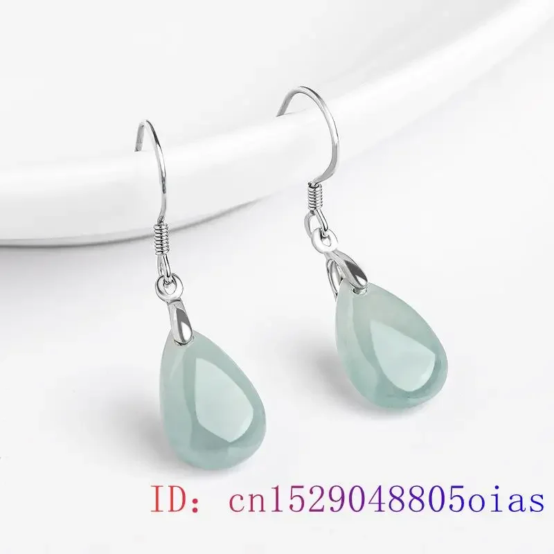 Pendientes de gota de agua de Jade birmano, regalo certificado, regalos naturales de moda Real, joyería para mujer, amuleto de lujo de la suerte verde
