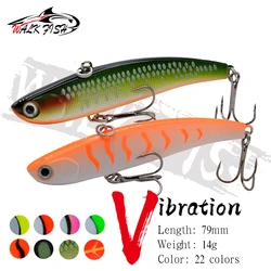 WALK FISH 1PC 7.9cm 14g Best VIB Fishing Lures Hard Bait Artificial Sinking Mute Winter Ice Fishing Vibration Bait For Bass Pike