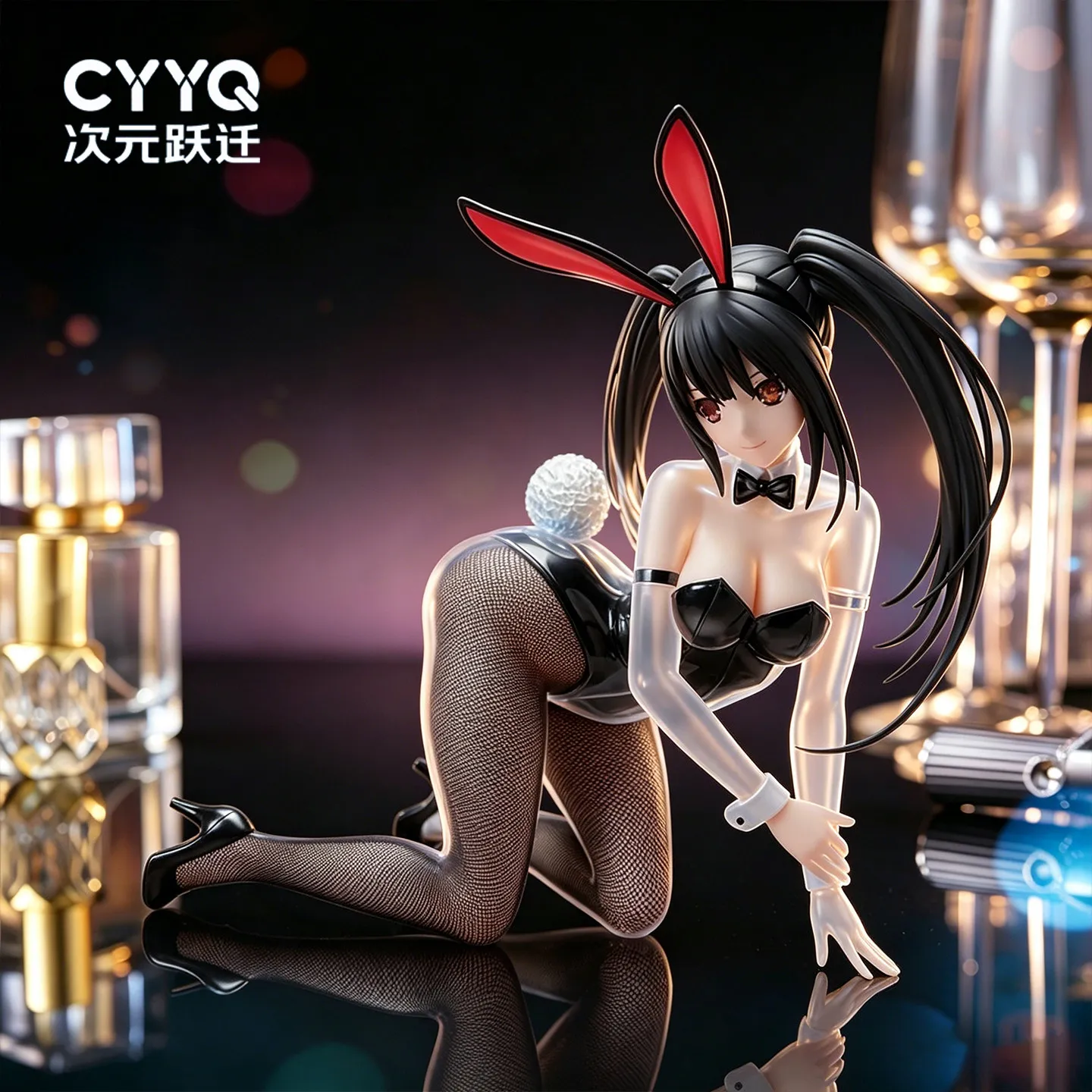 

Tokisaki Kurumi Bunny Girl Figure Date A Live Anime Beautiful Girl Pvc Model Desktop Ornament For Adult Collection