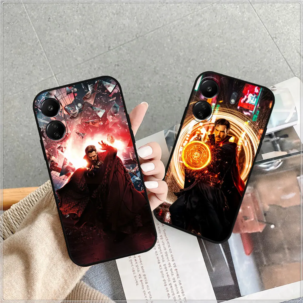 Marvel Doctor Strange Phone Case For Redmi 14C 13C 12 12C 10 10C 9 9A 9C 8 8A 7A A2Plus A1 K60 K40 Ultra Pro 5G Black Soft Cover