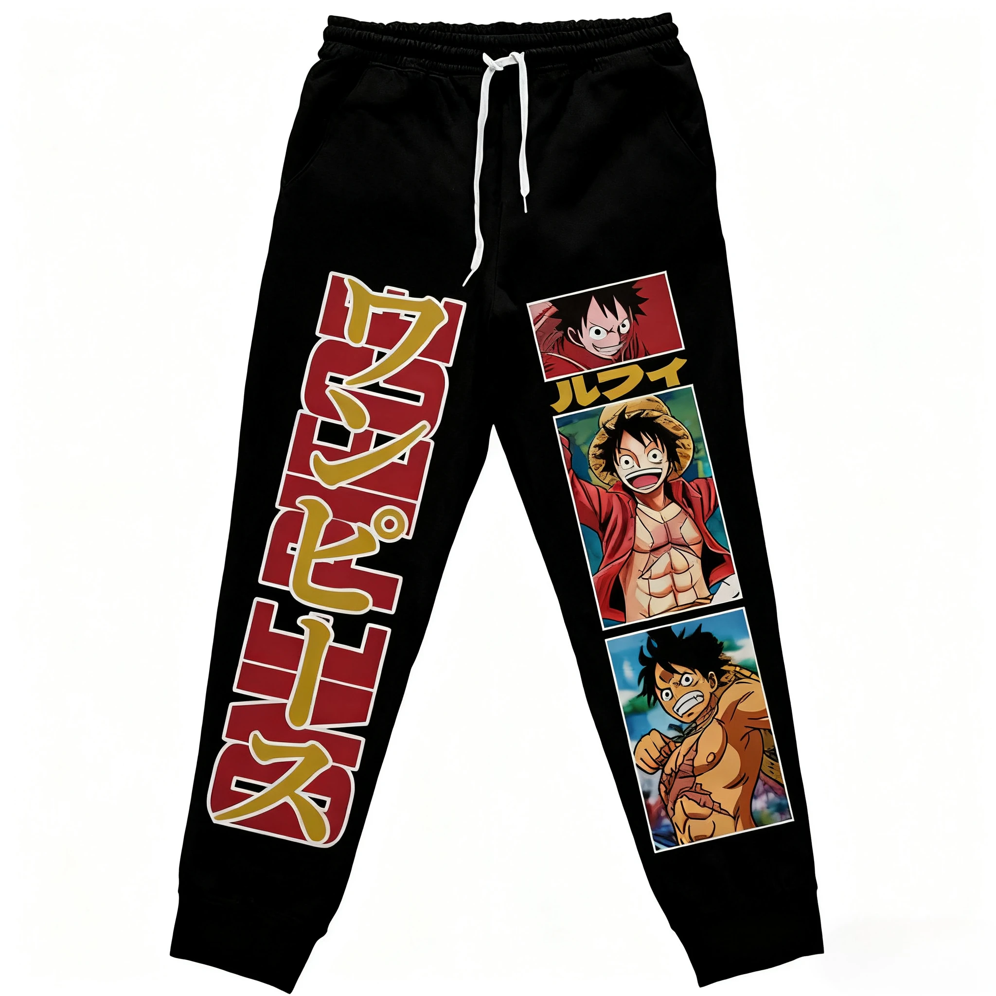 

One Piece Luffy Anime Men Women Sweatpants Cartoon Print Loose Cotton Pants Casual Streetwear Hip Hop Spring Autumn Sports Pants