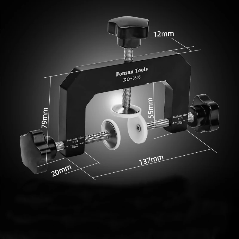 1/2Pc 3-Way Edging Clamp, Aluminium Alloy 3-Way Face Clamp Adjustable Clamp For Cabinet Carcass & Edging Shelves
