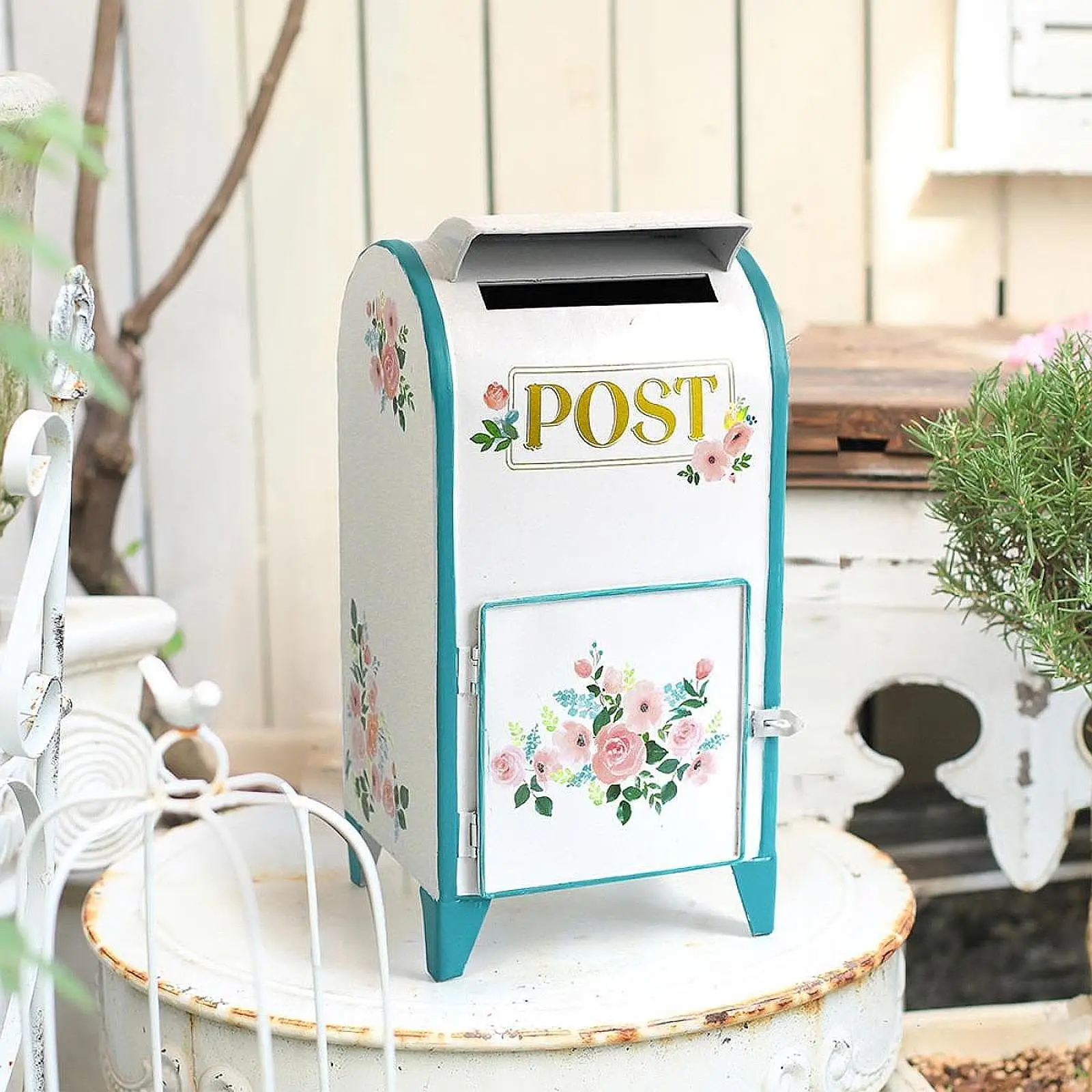 

Standing Mailbox Postbox Letter Box Catcher Post Newspaper Magazines Box Parcel Drop Box for Office Porch Front Door Garden Gate