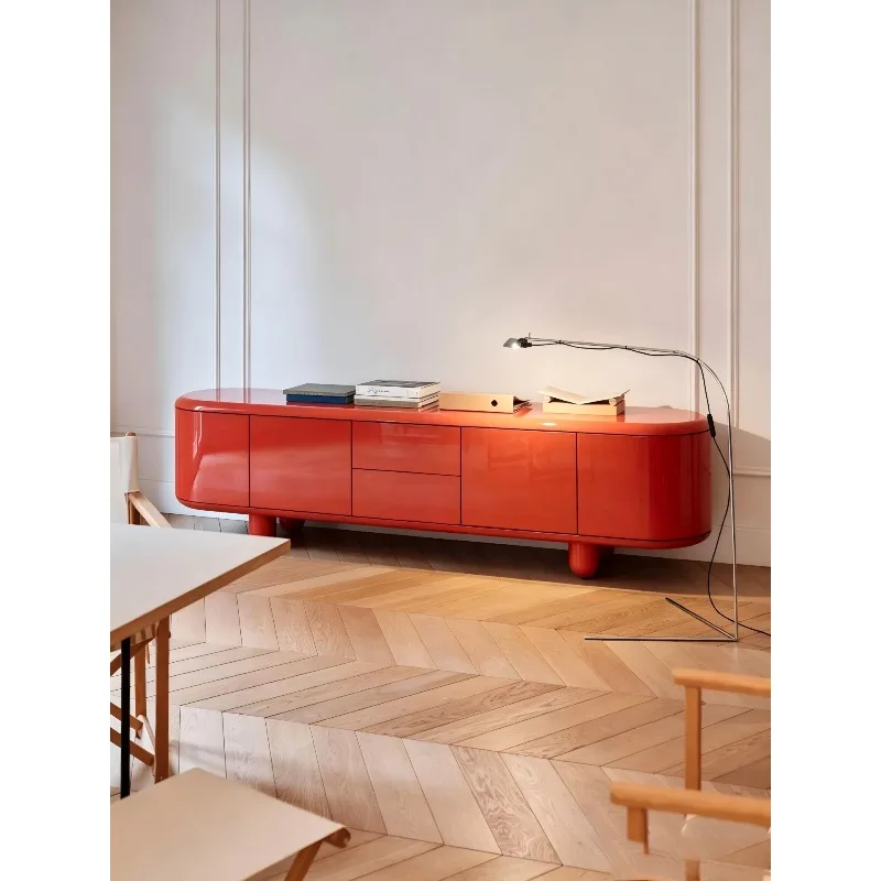 Italian minimalist paint floor-to-ceiling bookshelf, large-capacity storage, simple storage bookcase