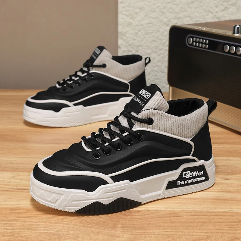 

Высокие белые ботильоны, осень 202, мужская спортивная обувь, модные дышащие кроссовки для бега, легкие шорты Tide, ботинки