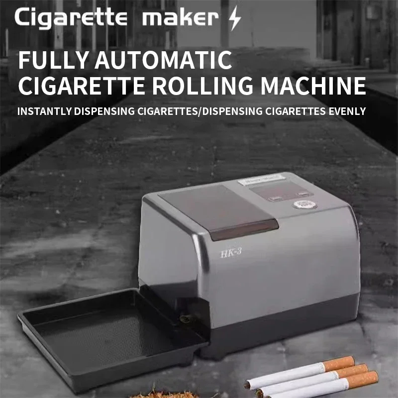 HK-3 6.5-8mm Cigarette Filling Machine Full Automatic Rolling Maker with Roller Tobacco Tray Smoking Accessories