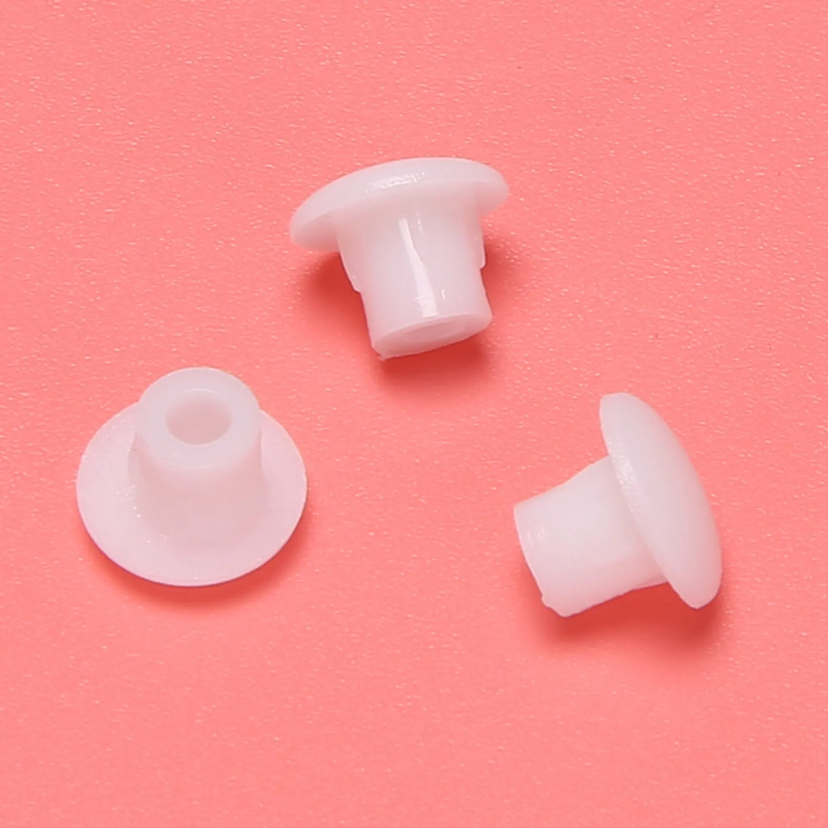 Plastic Round Shaped Cover Screw Cap Lid White 50pcs for 5mm Dia Hole