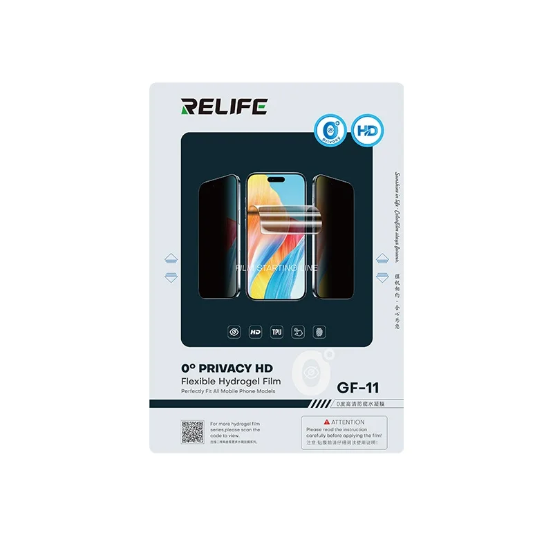 RELIFE GF-11 0 Degrees Privacy HD Flexible Hydrogel Film for All Brand Mobile Phone Under 7 Inches