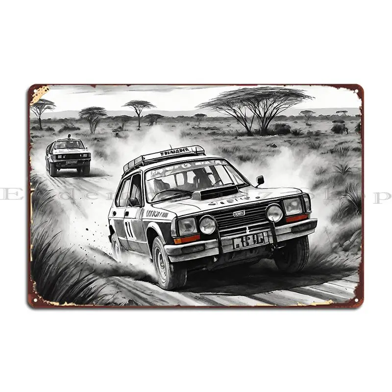 Safari Rally Adventures Metal Sign Create Party Plates Designing printed Club Tin Sign Poster