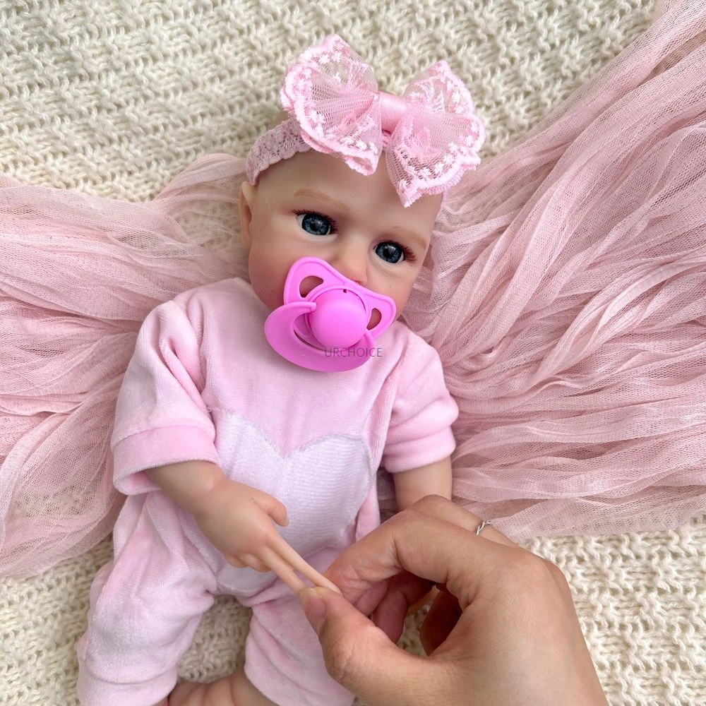 柔軟な 12 インチ LouLou 口を開く女の子フルソリッドシリコーンリボーンベビードール洗える 3D スキン人形コレクションクリスマスギフト