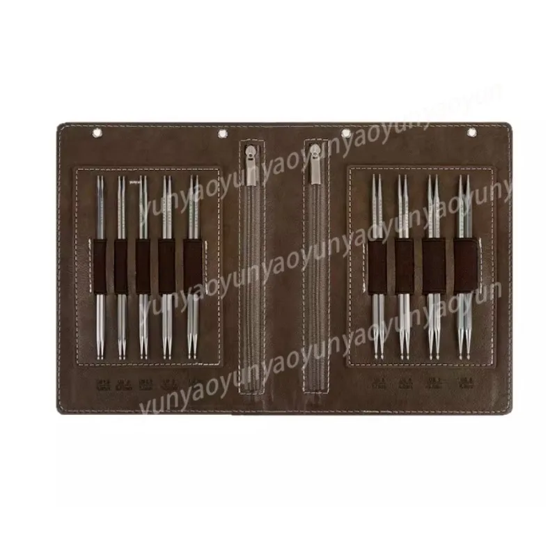 Knitting Tool, Hexagonal Water Drop Ring Needle Polygon Solid Stainless Steel Removable Ring Needle Set