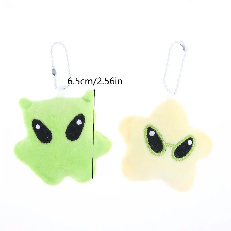 مجموعة مفاتيح من القطيفة على شكل دمية فضائية لطيفة مكونة من 5 قطع؛ ديكور معلق على حقيبة الظهر الجديدة؛ هدية حلوة للأزواج #6