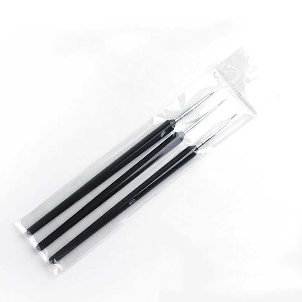 3Pcs Nail brush Stripe Nail Art Liner Brush Set 3D Tips Line Stripes DIY Drawing Pen Manicure Tools