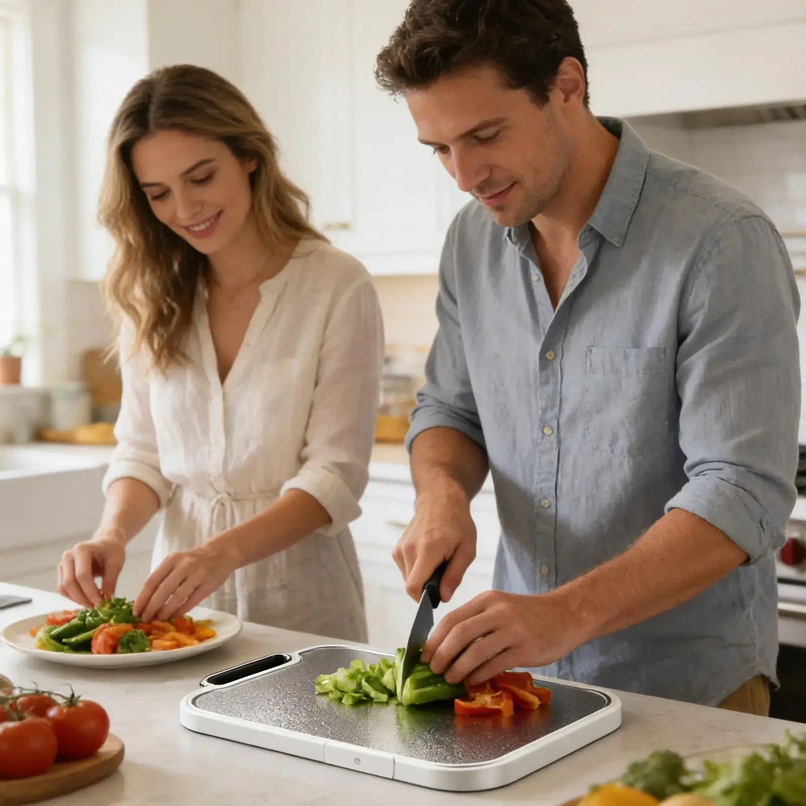 Titanium Cutting Boards Double Sided Non-Slip Chopping Boards For Kitchen Non-Slip Mat Gadget Steak Bread Fruit Vegetable