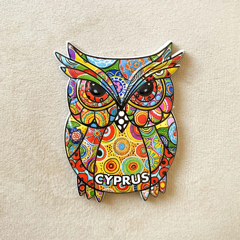 Owl Fridge Stickers Cyprus Mediterranean 3d stereo home decor gifts around the world