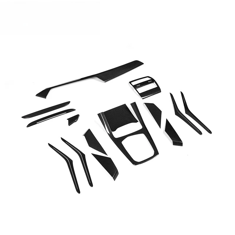 

Real Dry Carbon Fiber Interior Trims Dash Cover Center Console Panel for X5 G05 X5M F95 19-in