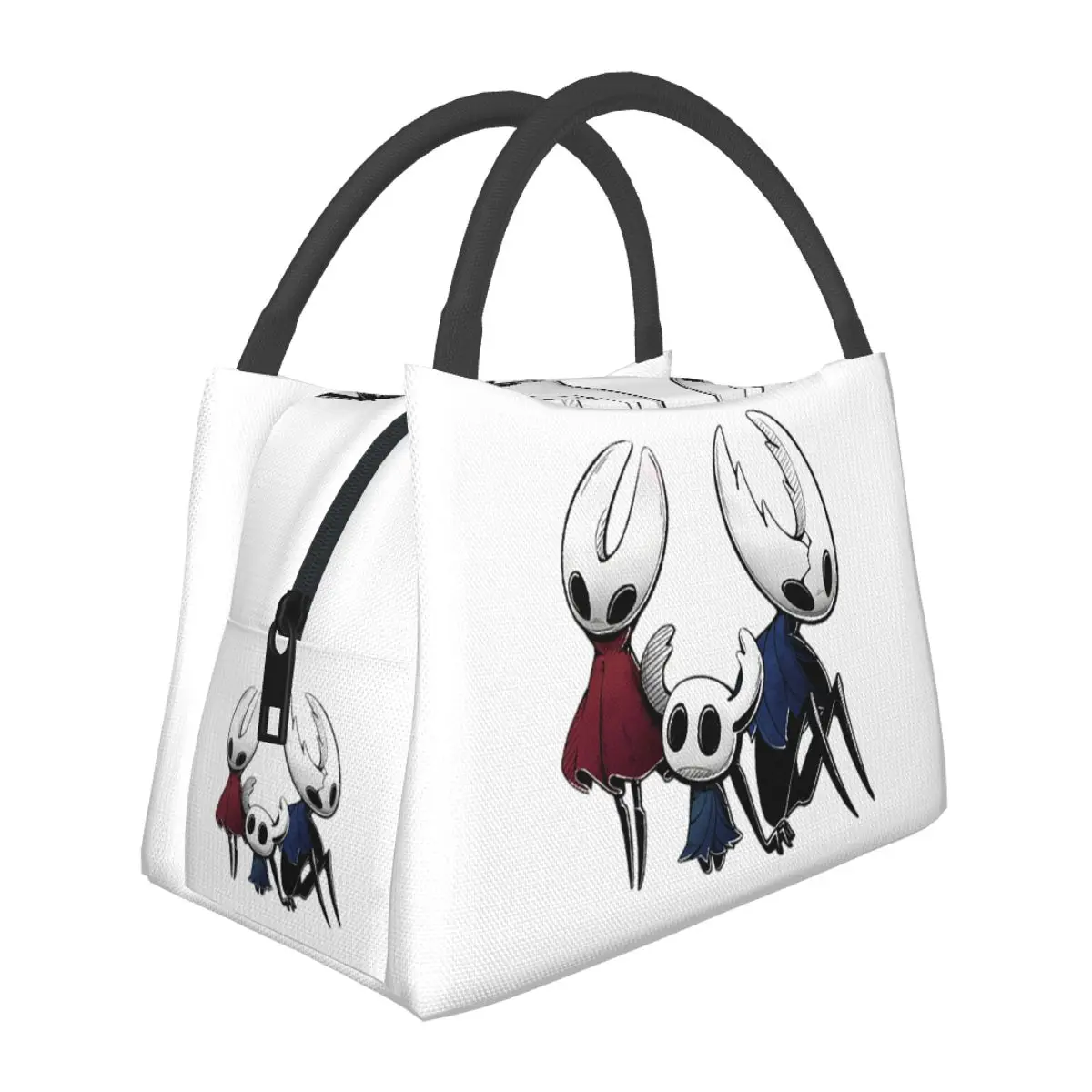 Mysterious Quests Hollow Knight Trio Lunch Bags Insulated Bento Box Lunch Tote Picnic Bags Cooler Thermal Bag for Woman Office