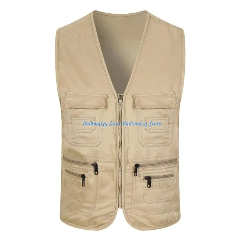 

573B Functional Work Vest Outdoor Ready Breathable Lightweight Underwaist Multiple Pockets For Tools Essential