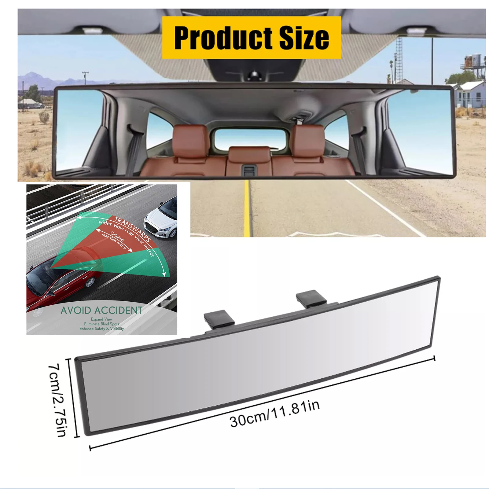 Car Baby Mirrors Rear View Mirror Wide Angle Panoramic Assisting Large Vision Interior Monitor Automotive  Cars SUV Trucks