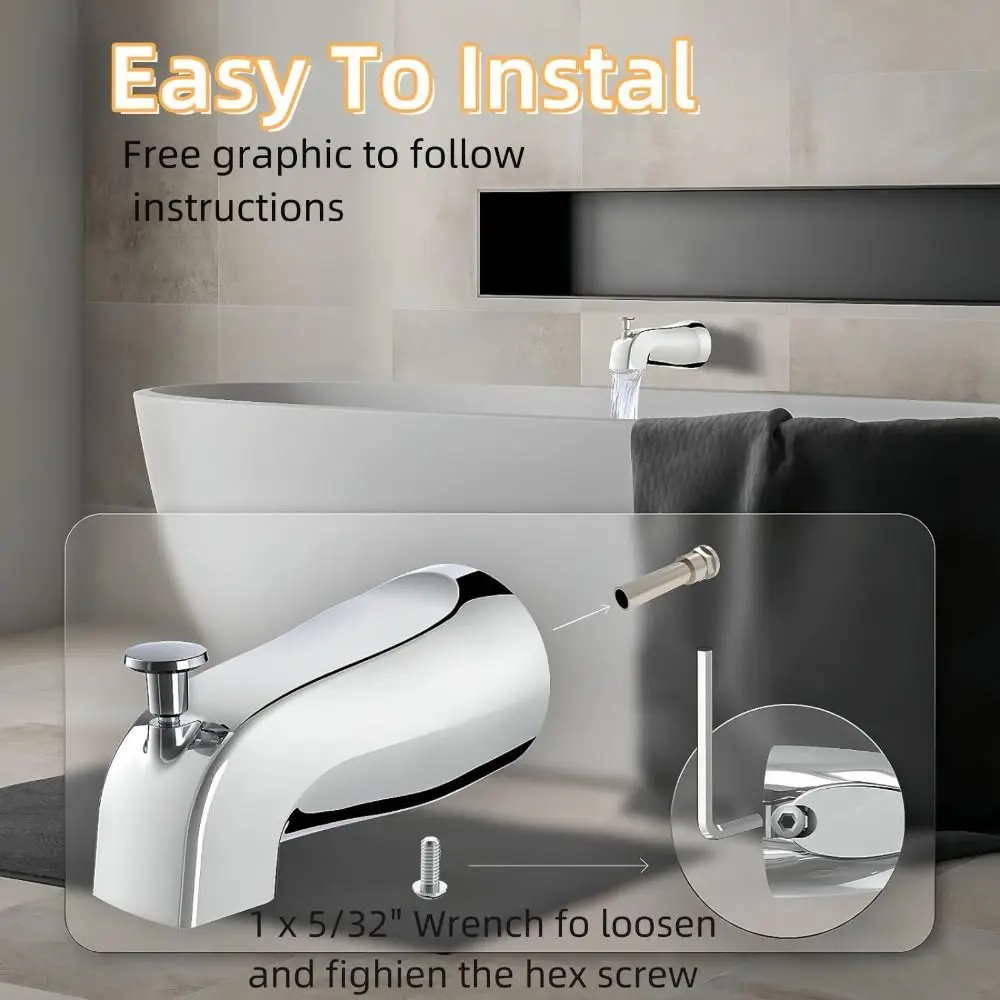 

Multi-functional Bathtub Faucet Durable Zinc Alloy Pull Type Faucet Inside Thread Copper Water Tube Bathtub Faucet Spout