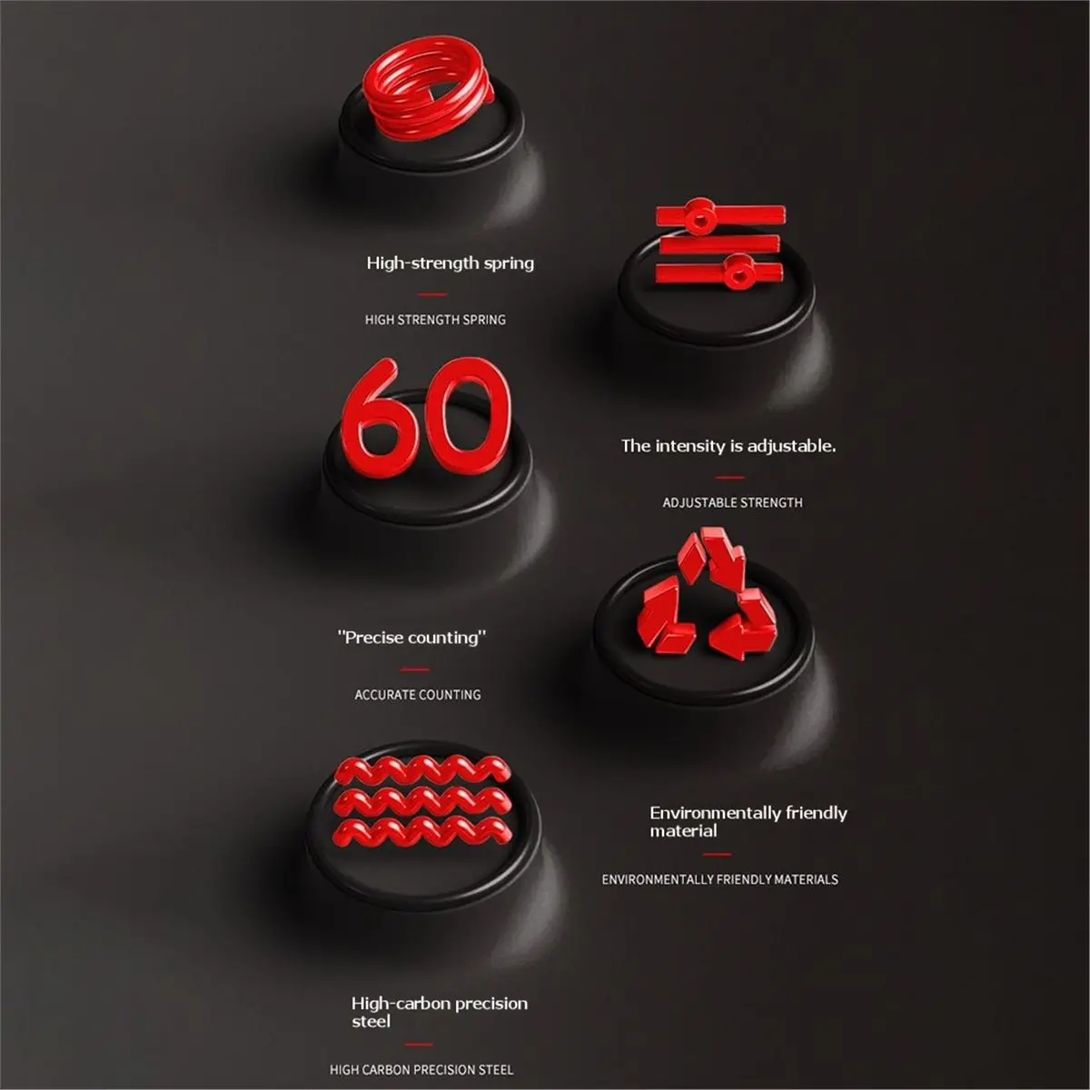 useful Auto Counter Hand Grip Strengthener 165KG Adjustable Shape Forearm Fitness Trainer Fitness and Exercise Equipment A