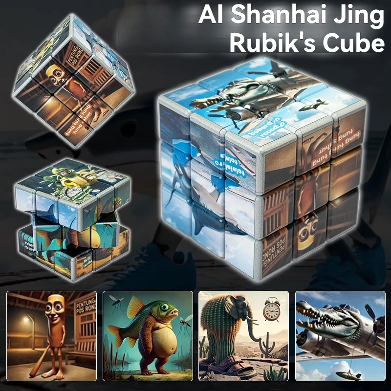 

Creative Magic Cube Toys Italian Brainrot Themed Tung Tung Tung Sahur Tralalero Tralala Magic Cube