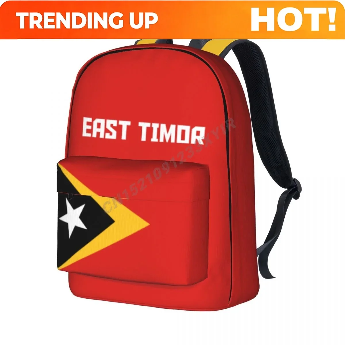 Custom Bag Unisex Backpack East Timor Flag Cool Stitch Schoolbag Messenger Bag Case Laptop Travel Bag Mochila Gift