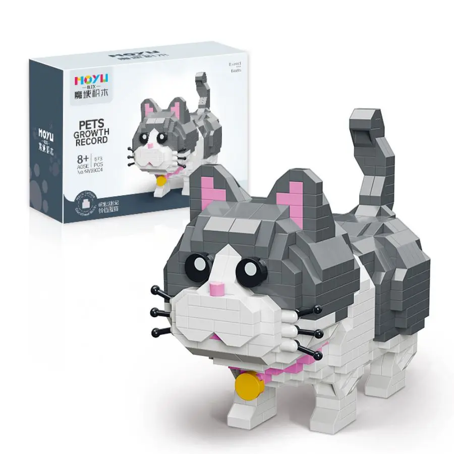 Pet Cat Series Model Miniature Building Blocks Educational and Entertainment Toys For Pet Enthusiasts' Gifts and Decorations