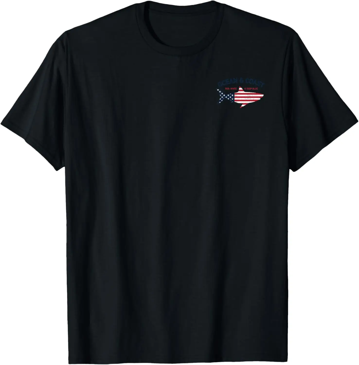 camiseta-moderna-com-bandeira-patriotica-de-pesca-no-oceano-e-na-costa