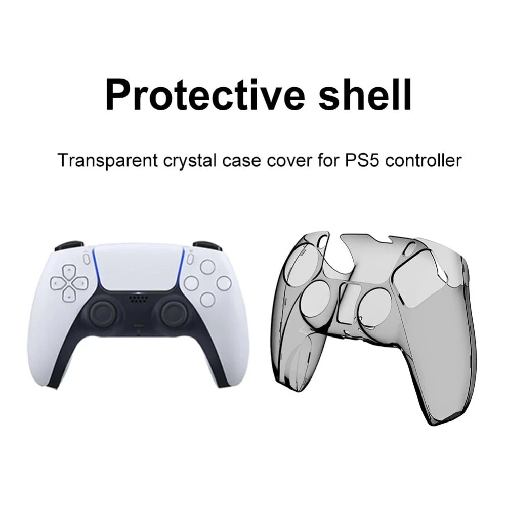 Clear Hard Case Protective Cover For PS5 DualSense Skin Shell Ultra Slim Transparent PC Cover for Sony PlayStation 5 Controller