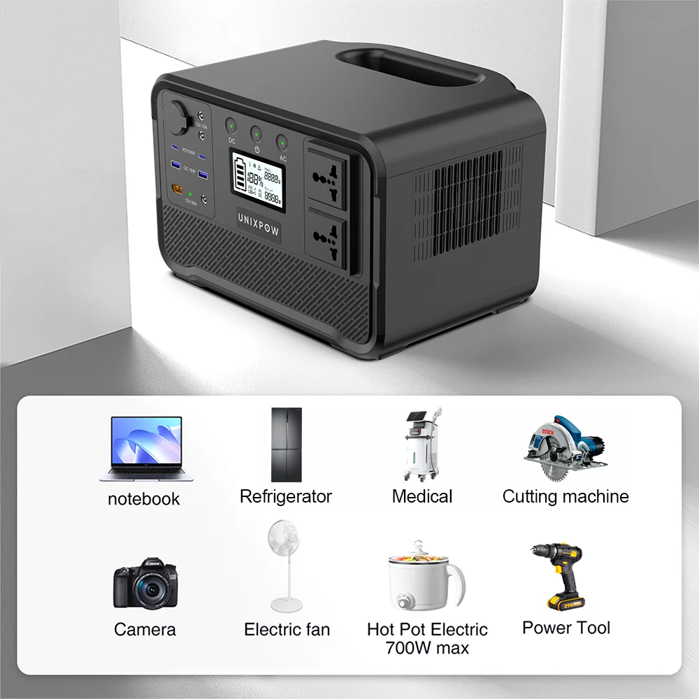 DPS-700S 500W 700W 1000W LiFePO4 OEM Portable Power Station Wholesale Supplier Solar Generator for Outdoor Camping Travel Backup