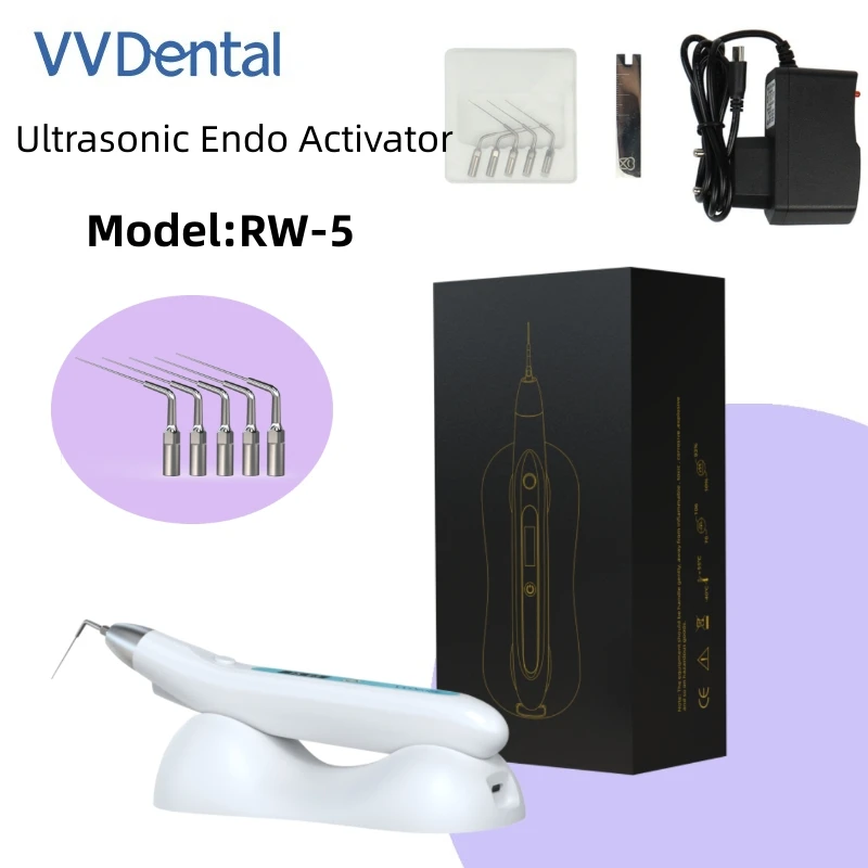 Activateur d'irrigation sonique à charge magnétique VV Dental pour le rinçage des canaux radiculaires avec lumière LED, appareil dentaire portable de haute qualité