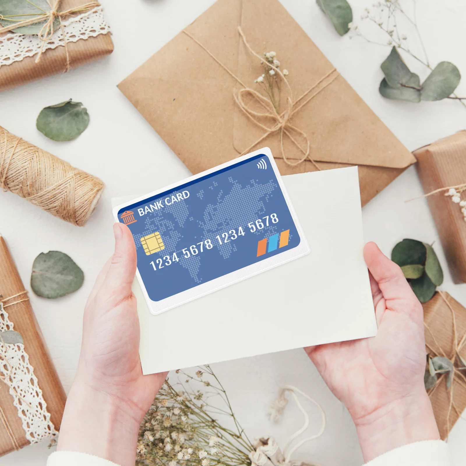 50 Pcs Card Sleeves Business Protection Case Protector Water Proof Clear Badge Access Holder Transparent