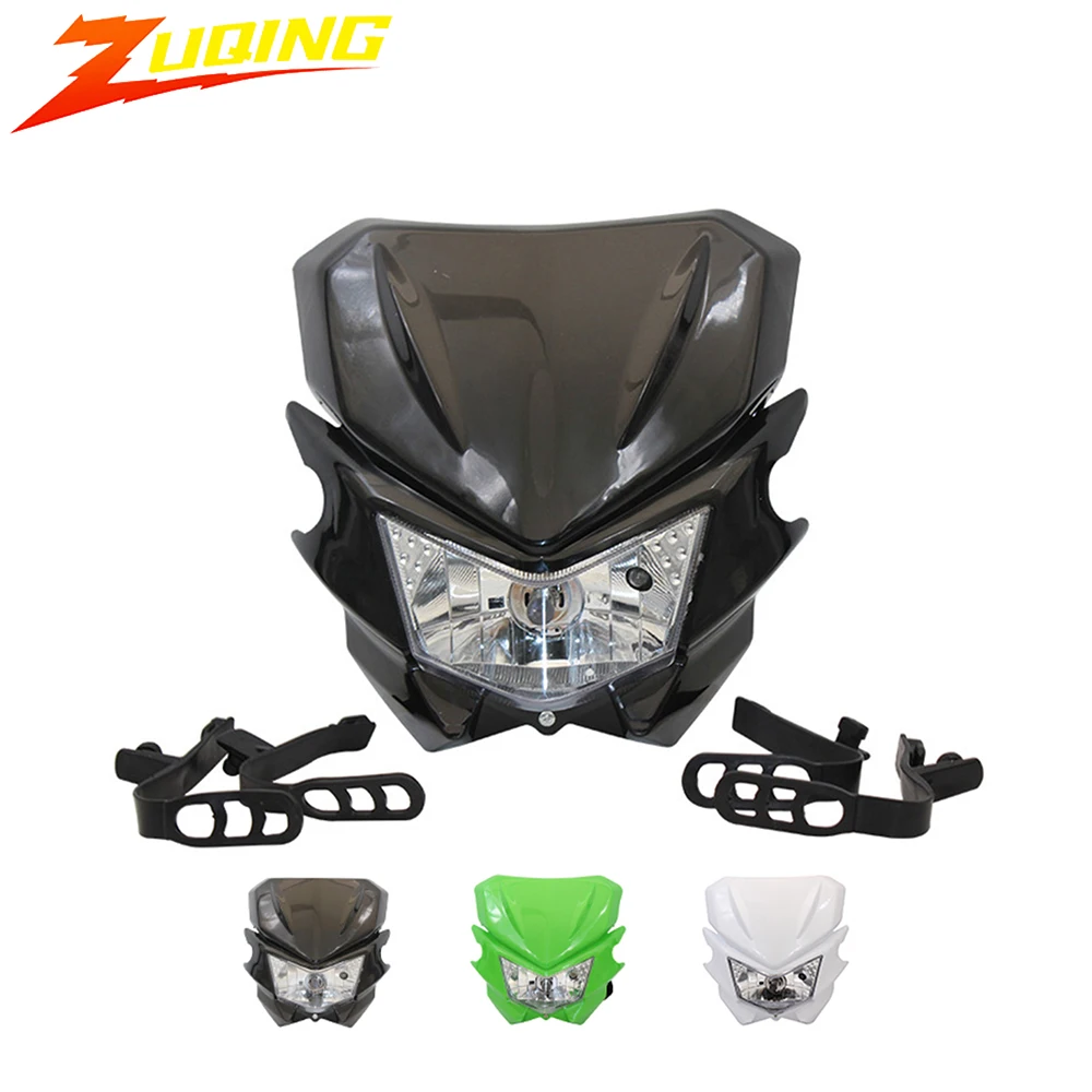 Motorcycle Motocross Headlight Plate for Kawasaki Klx250 KLX 150 450 Universal Headlamp Dirt Bike Headlights Accessories Enduro