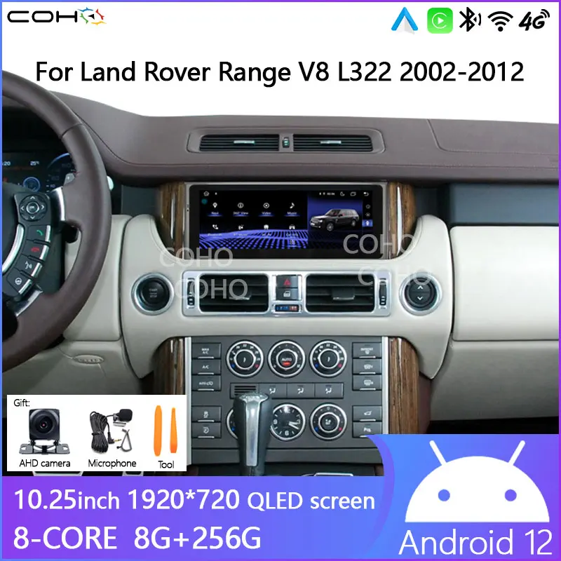 

For Land Rover Range V8 L322 2002-2012 Car Multimedia Video Player Radio Gps Navigation 10.25 Inch Android11 octa core 8+256GB