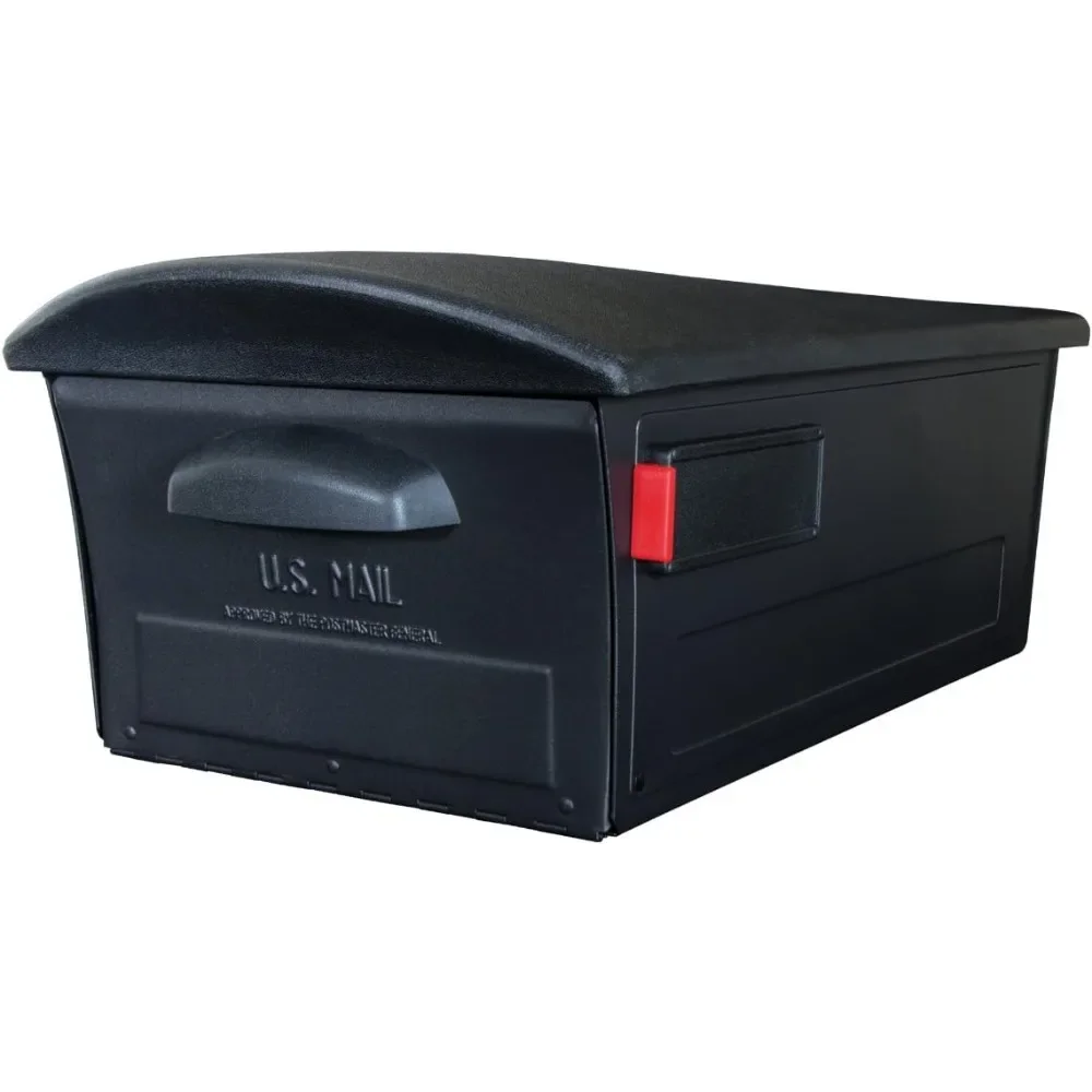 Mailsafe Plastic Locking Post Mount Mailbox - Compatibility Code C, RSKB00AM, Black, Large Capacity