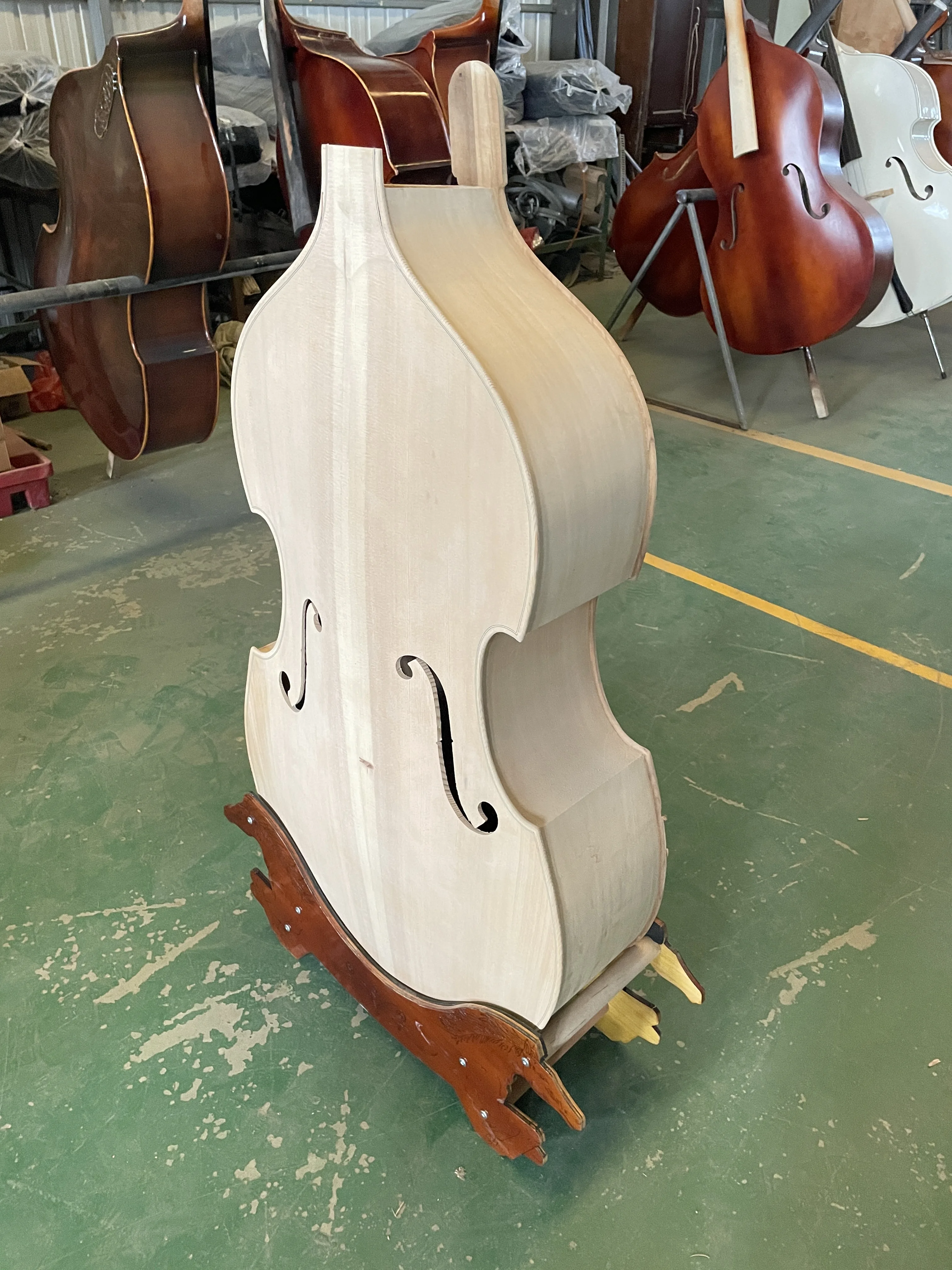 

Огневой клен из массива дерева ручной работы, большой бас, крупный бас, 3/4