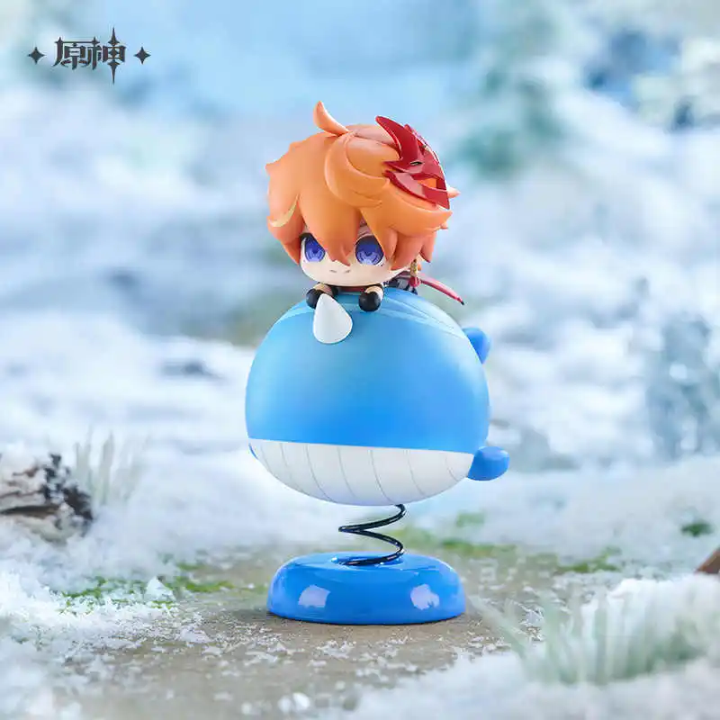 

MiHoYo Official gAME Genshin Impact Tartaglia Figure Happy Shake ABS PVC Ornament Metal Statue Tartaglia Cute Fan Gifts