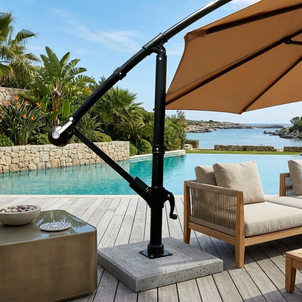 Umbrella Guide Bracket for Outdoor Umbrellas Compatible with Roman Standard Models ABS Material 13.6 cm x 11 cm x 5.5 cm