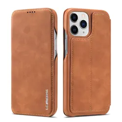 5 kolorów dla Apple iPhone 11 12 13 14 15 Pro Max Plus Mini skórzany pokrowiec na telefon etui na karty + magnetyczna podpórka z zamknięciem